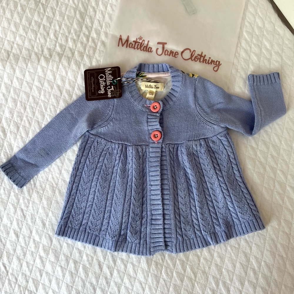 Matilda Jane Blue Sweater EUC - Size 3 - 6 months!